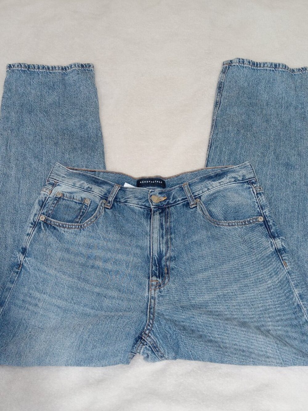 AEROPOSTALE 90s Baggy Jeans Women’s Size 10 Super High Rise Light Wash Denim - Picture 8 of 12